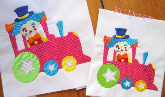 A Cozy Circus: Reviewing the Clown Sitting in Train Embroidery Design