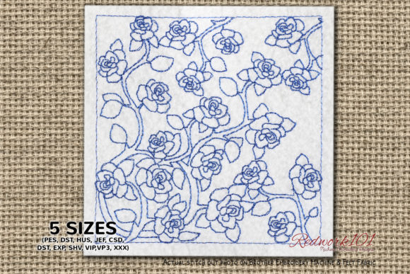 A Professional Review of the Blue Rose Flower Embroidery Pattern