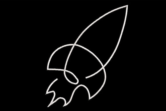 A Review of the Minimalistic One Line Rocket Embroidery Design