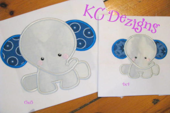 Baby Elephant Sitting Applique Design Review for Business