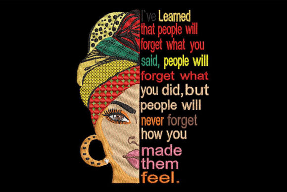 Designing with Woman Face and a Wise Quote