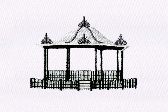 Gazebo Embroidery: A Delicate Architectural Accent