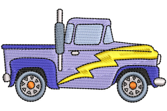 Old Pick Up: A Rustic and Timeless Embroidery Design