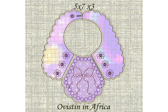 Pink Bow Baby Bib Embroidery Design Review
